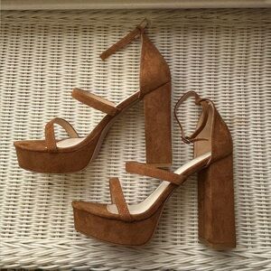 Oasis Society Raelynn Suede Platform Heels